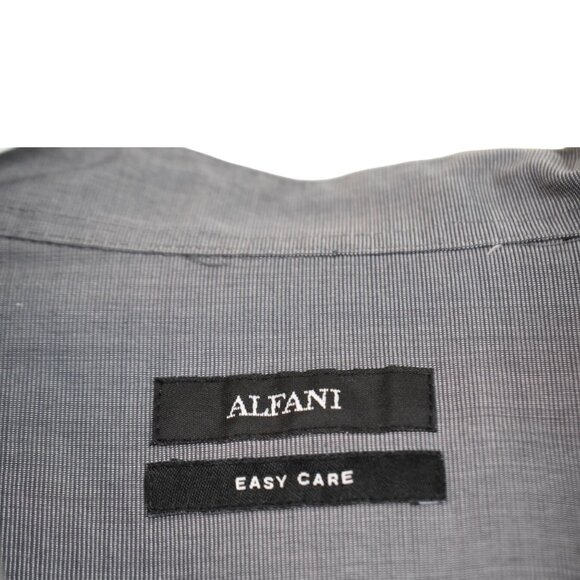 Alfani Shirt XXL Mens 18.5 Button Down Long Sleeve Easy Care Gray 34-35 Pocket - Picture 3 of 8